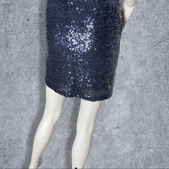 LULUS Delightful Ways Navy Blue Sequin Mini Bodycon Dress Size SMALL - Picture 8 of 16